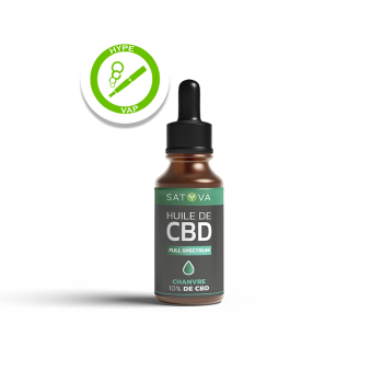 Flacon de 10ml d’huile de CBD Full Spectrum Chanvre 10%