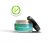 Pot de 50 ml de baume au CBD 1000 mg, contenant des extraits d’arnica, harpagophytum et calendula.
