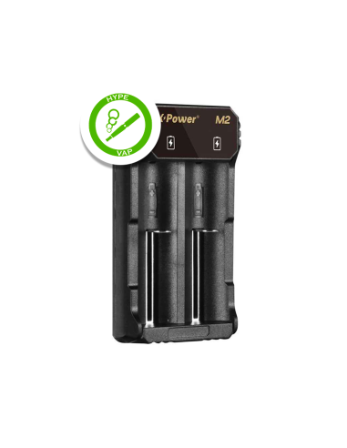 Chargeur M2 de la marque X Power avec deux emplacements pour accus.