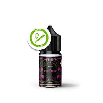 Flacon de 30 ml d’arôme concentré La Framboise de Protect, gamme Pollen, pour DIY.