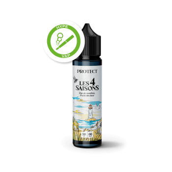 Flacon de 75ml d’e-liquide Protect Les 4 Saisons avec 50ml de liquide saveur duo de menthes fruits des bois