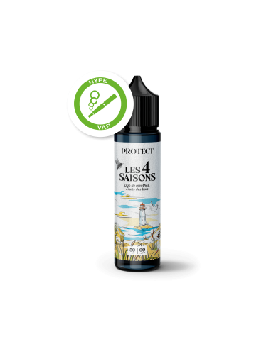 Flacon de 75ml d’e-liquide Protect Les 4 Saisons avec 50ml de liquide saveur duo de menthes fruits des bois