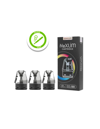 Cartouches OXVA NeXlim Top Fill 4ml – 0.6 Ω et 0.8 Ω – lot de 3 – pod NeXlim