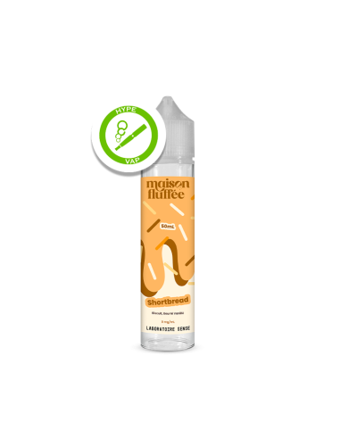 E-liquide Shortbread 50ml Maison Fluffée – notes beurrées – notes biscuitées – caramel – vanille