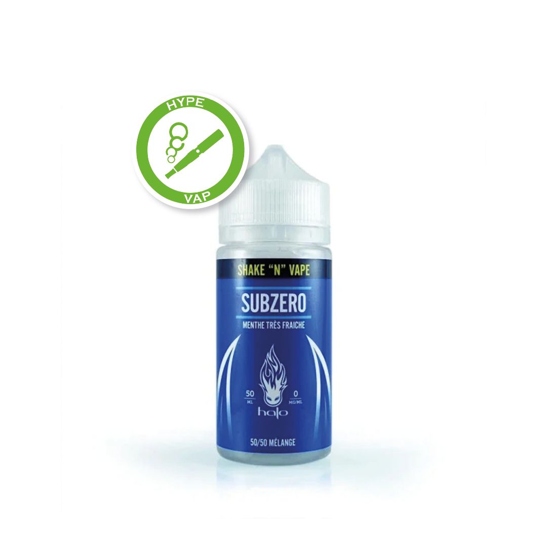 Subzero 50ml 00mg/ml Halo Premium, e-liquide saveur menthe glaciale Subzero 50ml 00mg/ml Halo Premium, e-liquide saveur menthe glaciale