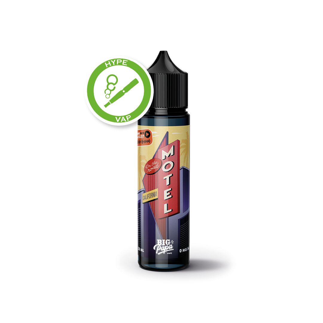Motel California 50ML par Big Papa Vape, eliquide Mure Cola Citron Motel California 50ML par Big Papa Vape, eliquide Mure Cola Citron
