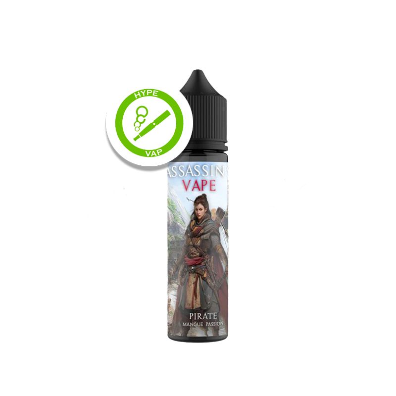 Pirate 50 ml ZHC Assassin's Vape | Mangue & fruit de la passion 50/50 PG/VG Pirate 50 ml ZHC Assassin's Vape | Mangue & fruit de la passion 50/50 PG/VG
